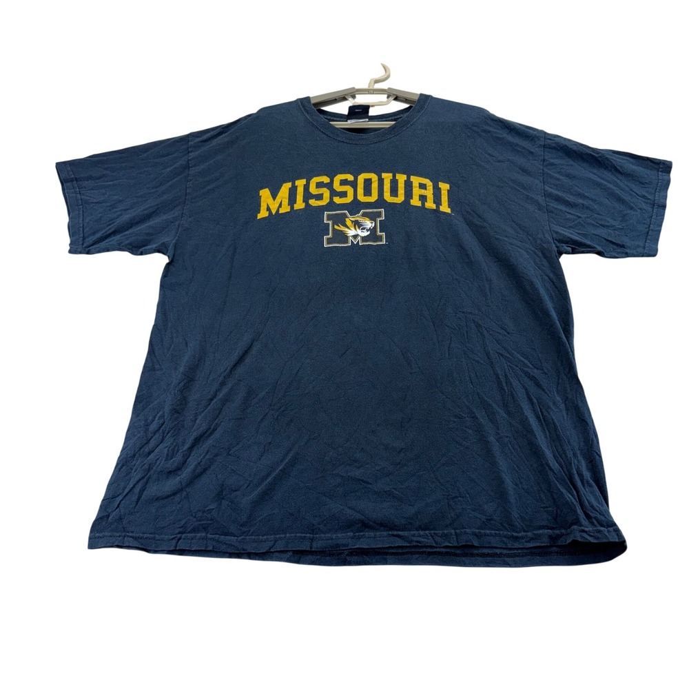 Old Varsity Brand T-Shirt Mens XL Navy Missouri Tigers Graphic Tee Cotton Sport